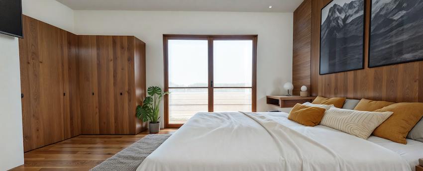 Recámara con clóset y ventana amplia